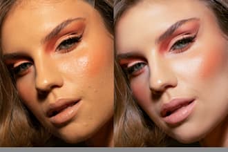 do photo color correction and skin soft