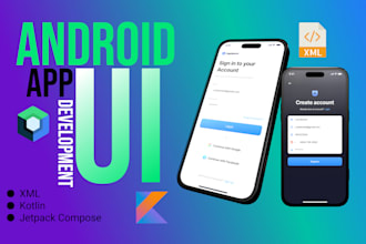 develop android app UI by XML and kotlin or jetpack compose