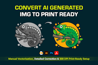 convert an ai generated design to a print ready vector file