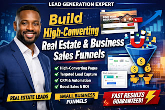 build high converting landing pages and sales funnels that generate leads