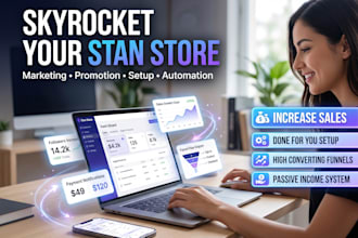 skyrocket stan store marketing stan store promotion stan store setup stan store