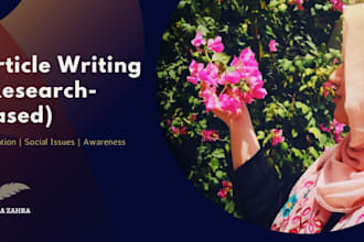 write articles on education, social issues and awareness