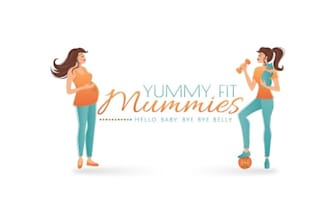 design amazing yummy fit mummies logo