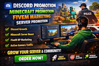 do discord promotion minecraft promotion fivem marketing server marketing