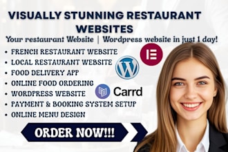 design french modern restaurant wordpress website with online ordering local SEO