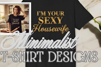 create minimalist tshirt designs and typography for you