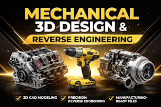 do reverse engineering, convert 3d scan, stl, obj, mesh model to solid cad model