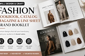 design professional fashion line sheets and wholesale catalogs