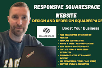 build squarespace website, design squarespace web, redesign squarespace, fix bug