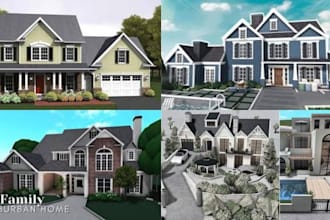build you an aesthetic bloxburg house of high quality or custom hotel mansion