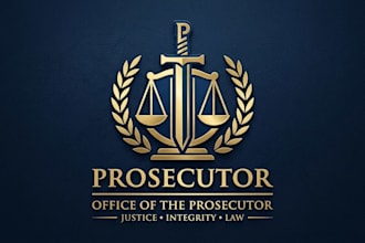 design a professional and authoritative prosecutor logo