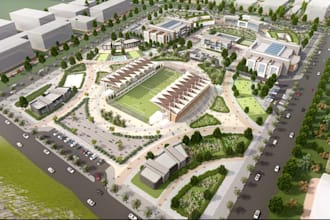 refine sport complex,football stadium remodel,urban landscape layout,vectorworks