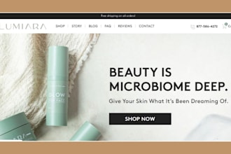 skin care shopify store skin care website cosmetic website beauty website