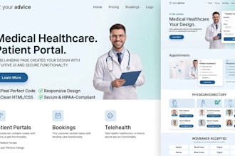 design a high converting medical landing page for clinic or healthcare website