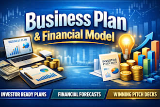 write a complete business plan, financial plan, proposal and pitch deck