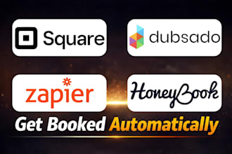 set up square booking honeybook crm dubsado zapier automation google calendar