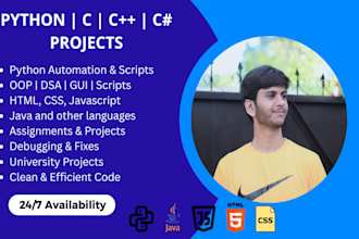 code in javascript, cpp, python, java, node and c sharp coding projects