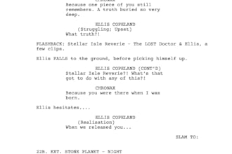 write a script for a feature film or TV show