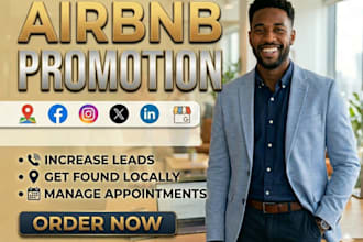 do google ads, seo backlinks for your vrbo promotion, airbnb listing and traffic