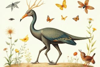 draw scientific animals, plants or encyclopedia book illustrations