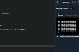 write verilog code for half adder full adder and digital circuits