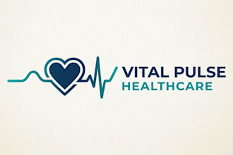 design a modern and professional heartbeat logo