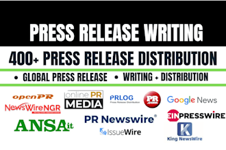 write press release for startups distribute press release to press release sites