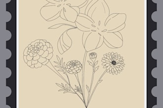 create a custom print with flowers