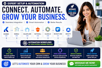 set up kommo nimble salesflare nutshell close io recruit brivity crm automation