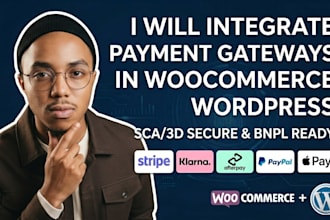 integrate stripe klarna afterpay paypal pagetway in woocommerce wordpress