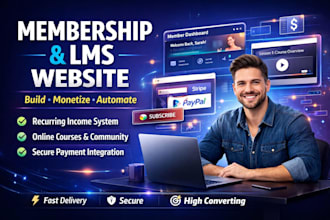 build membership, lms, and subscription website with memberpress, and learndash