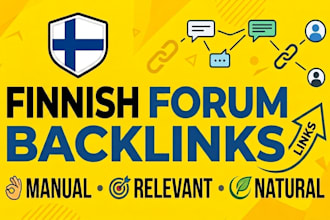build high quality finnish forum backlinks for finland SEO