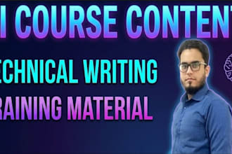 create ai course content, technical writing, and training material