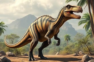 draw paleo art of dinosaurs or any prehistoric animal