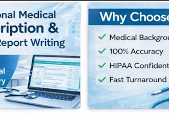 do professional medical transcription and clinical report writing
