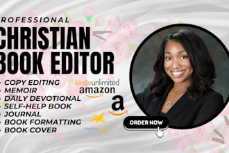 edit, format and proofread daily devotional selfhelp book prayer journal kdp