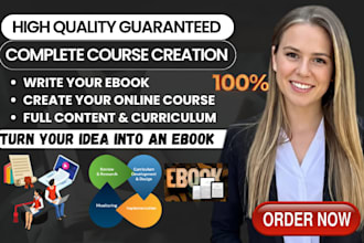create ebook online course, course content, course curriculum ebook writer