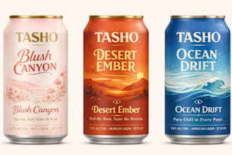 design label for can,beer, juice, soda, beverages, energy drinks, seltzer