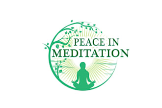 create graceful and fantastic meditation logo design