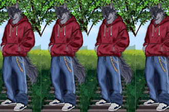 draw furry icon pfp furry sfw character fursonal anthro character furry headshot