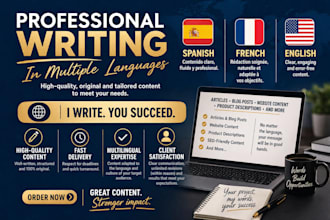 write SEO optimized content and translate your text