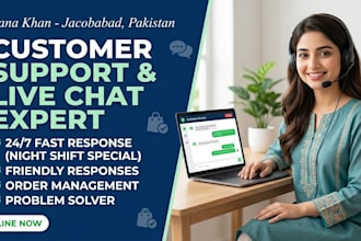 be your professional customer support and live chat agent