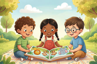 do kids bible sunday school illustration lesson book illustration cover art