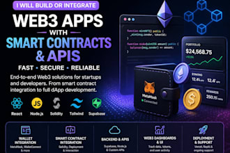 build or integrate web3 apps with smart contracts and apis