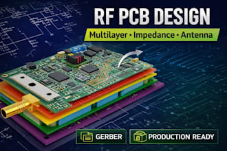 engineer rf multilayer pcb, schematic, layout, impedance control antenna gerber