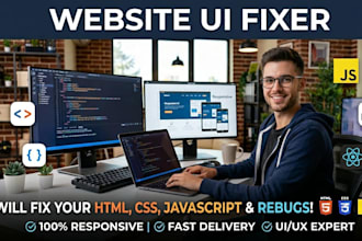 fix any HTML CSS javascript or react responsive UI bugs