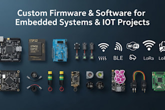 develop custom firmware and software for your embedded systems and iot project