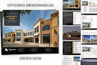 design investor ready commercial real estate memorandum brochure, prospectus