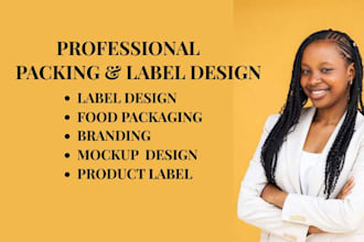 design product packaging and label design for brand identity