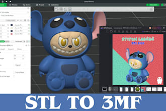 color 3d model convert stl to 3mf split part for multicolor 3d printing